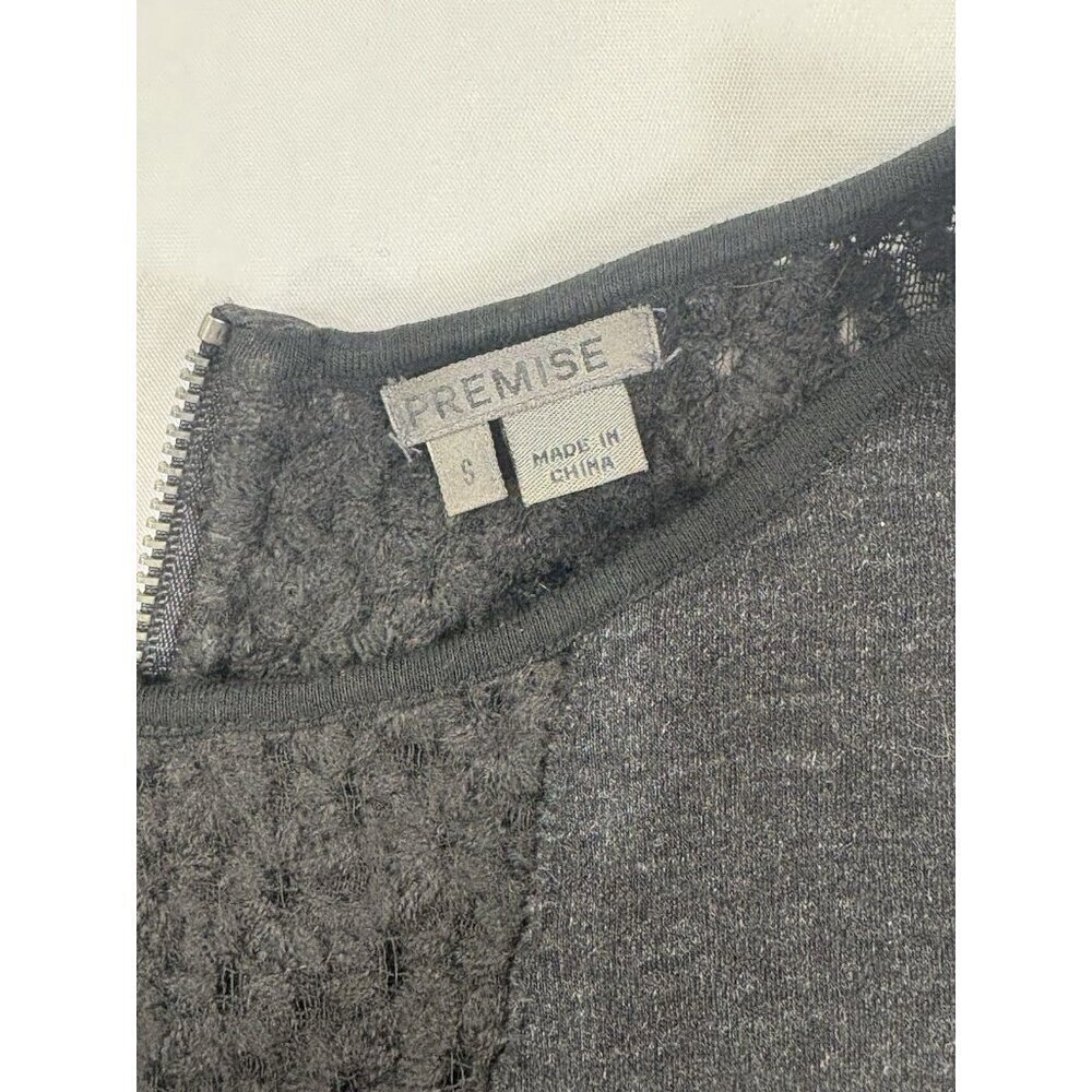 Premise Women’s Wool Sleeveless Charcoal GrayDress With Zipper Accent Size Small - Picture 7 of 9